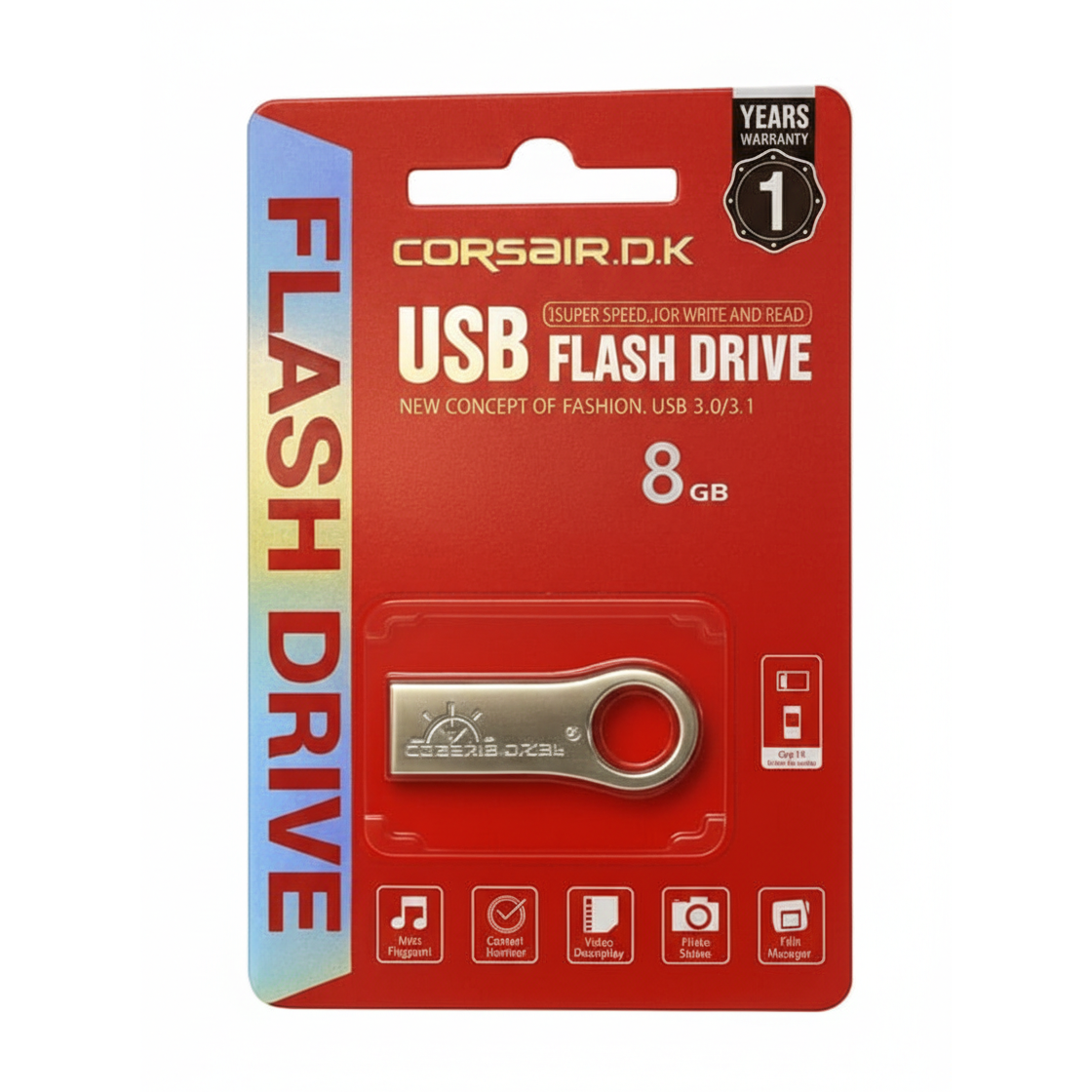 Corsair Flash Voyager Vega 8GB USB 3.0 Metal USB Yaddaş Kartı